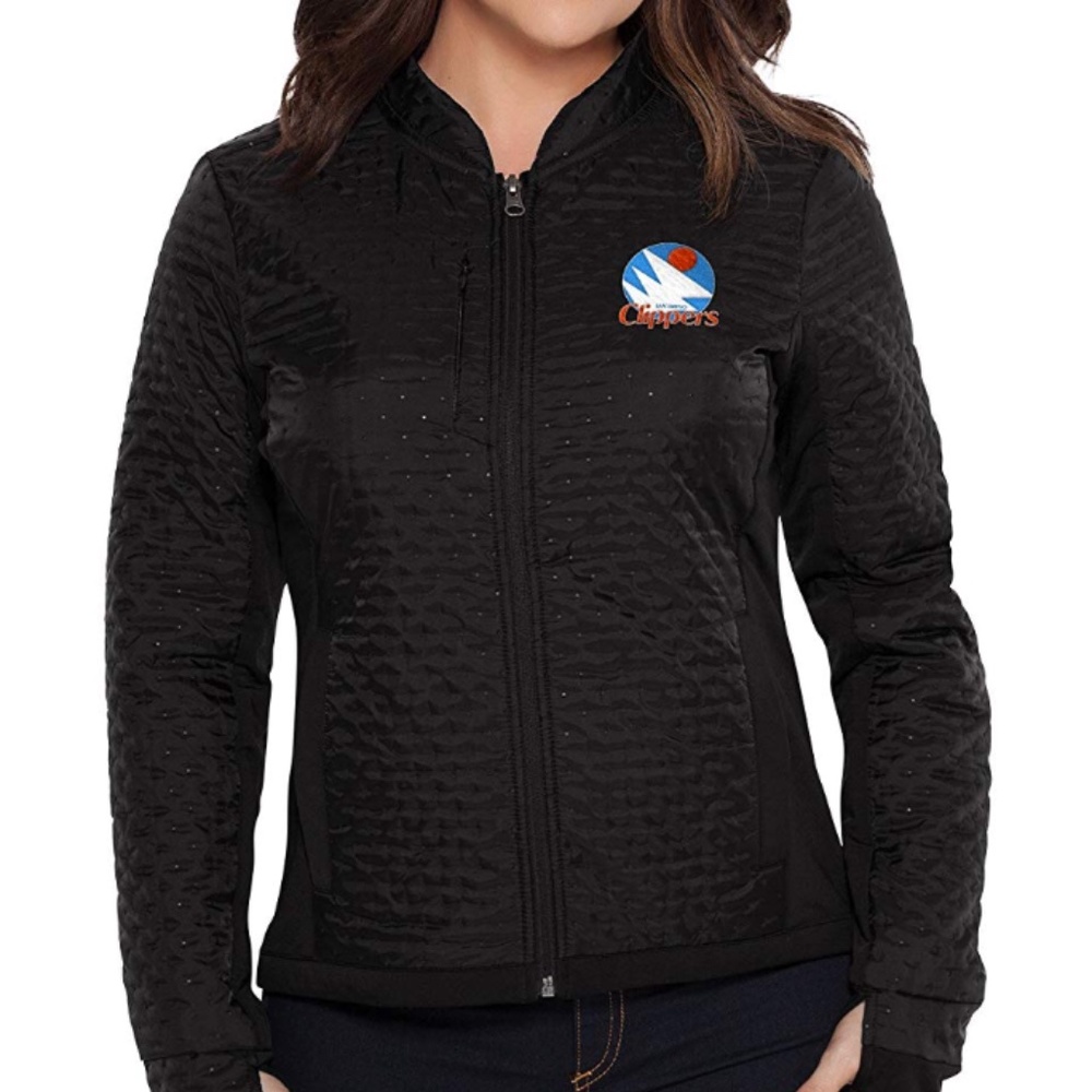 NBA Women's San Diego Clippers Lead Off Full Zip Jacket, Medium, Black